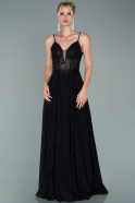 Long Black Chiffon Evening Dress ABU1900
