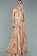 Long Gold Evening Dress ABU1890