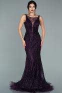 Long Purple Mermaid Prom Dress ABU1979