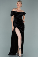 Long Black Velvet Evening Dress ABU1990
