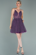 Purple Mini Invitation Dress ABK1014