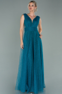 Long Oil Blue Evening Dress ABU1994