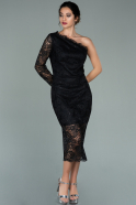 Short Black Laced Invitation Dress ABK910