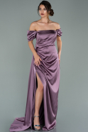 Lavender Long Satin Engagement Dress ABU1959