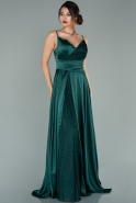Long Emerald Green Satin Evening Dress ABU2000