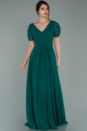 Long Emerald Green Chiffon Evening Dress ABU2005