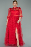 Long Red Oversized Evening Dress ABU1922
