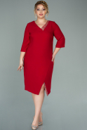 Short Red Plus Size Evening Dress ABK1153