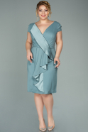 Turquoise Short Plus Size Evening Dress ABK1137