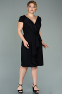 Short Black Plus Size Evening Dress ABK1137