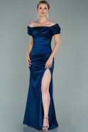 Long Navy Blue Mermaid Evening Dress ABU2037