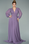 Long Lavender Chiffon Oversized Evening Dress ABU1987