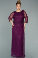 Long Violet Evening Dress ABU256