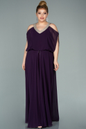 Long Purple Chiffon Oversized Evening Dress ABU2068