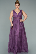 Long Lavender Plus Size Evening Dress ABU2030