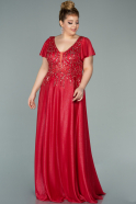 Long Red Oversized Evening Dress ABU2072