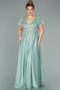 Long Mint Oversized Evening Dress ABU2072