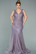 Long Lavender Dantelle Plus Size Evening Dress ABU2046