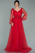 Long Red Engagement Dress ABU1524