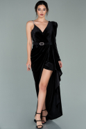 Long Black Velvet Evening Dress ABU2074