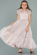 Long Powder Color Girl Dress ABU1835