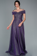Long Violet Engagement Dress ABU2096