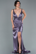 Long Lavender Satin Mermaid Evening Dress ABU1255