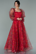 Long Red Invitation Dress ABU1820