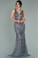 Long Grey Scaly Mermaid Prom Dress ABU2116