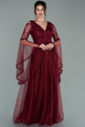 Long Burgundy Evening Dress ABU2128
