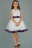 Short White Girl Dress ABK564