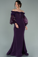 Long Purple Mermaid Evening Dress ABU2148