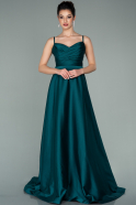 Long Emerald Green Satin Evening Dress ABU1601