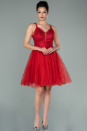 Short Red Dantelle Evening Dress ABK1231