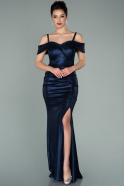 Long Navy Blue Prom Gown ABU2158