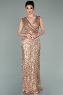 Long Gold Scaly Evening Dress ABU2142
