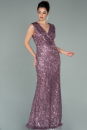 Long Lavender Scaly Evening Dress ABU2142