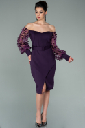Short Purple Invitation Dress ABK1242