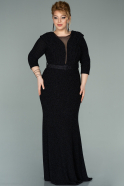 Long Black Oversized Evening Dress ABU2161