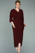 Long Burgundy Plus Size Evening Dress ABU2162