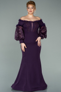 Long Purple Plus Size Evening Dress ABU2150