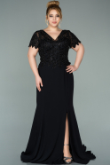 Long Black Oversized Evening Dress ABU2211
