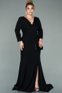 Long Black Oversized Evening Dress ABU2213