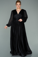 Long Black Oversized Evening Dress ABU2215