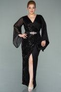 Black Long Plus Size Evening Dress ABU2149