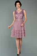 Short Lavender Prom Gown ABK1304