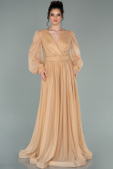 Long Gold Evening Dress ABU2224