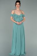 Long Turquoise Chiffon Evening Dress ABU1657