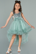 Turquoise Short Girl Dress ABK1224