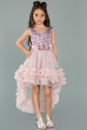 Powder Color Short Girl Dress ABK1224